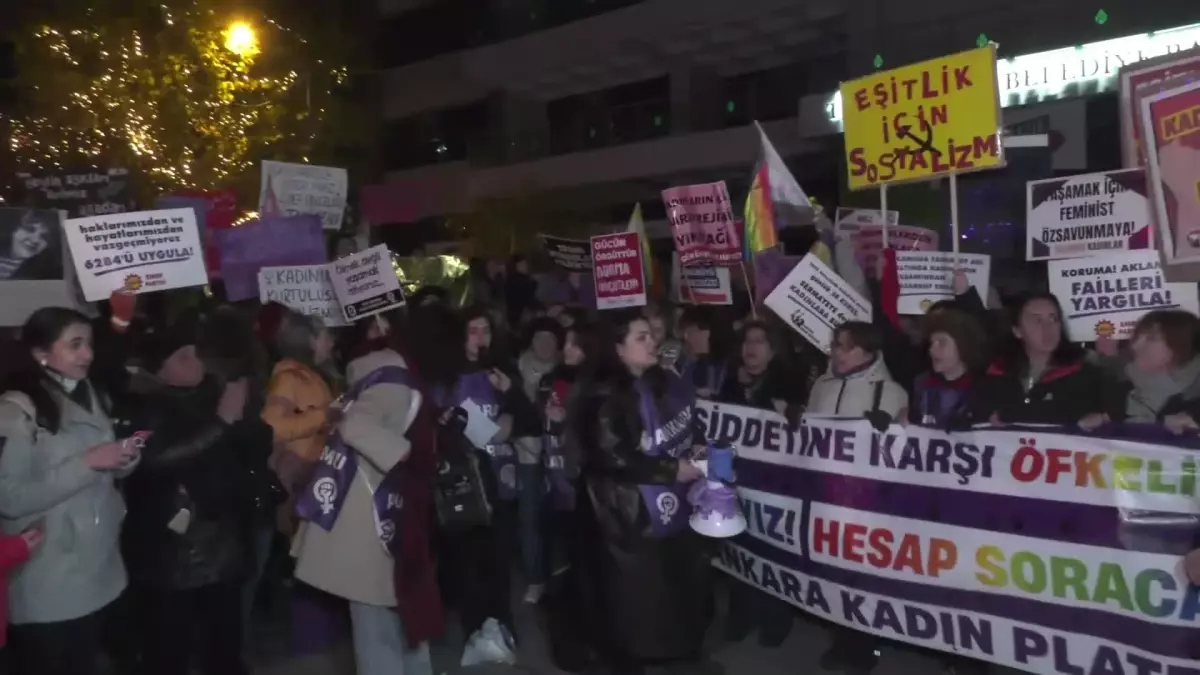 Ankara’da Kadına Şiddet Protestosu